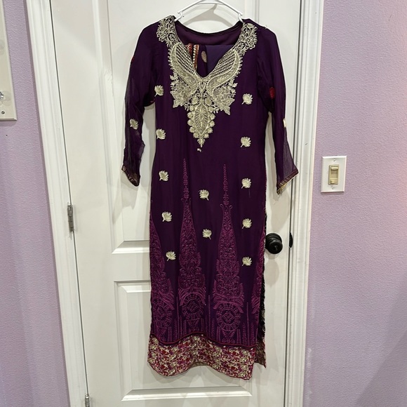 Other - Purple three piece salwar kameez set